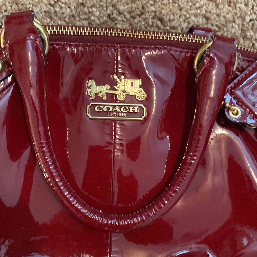 Coach satchel zip top purse